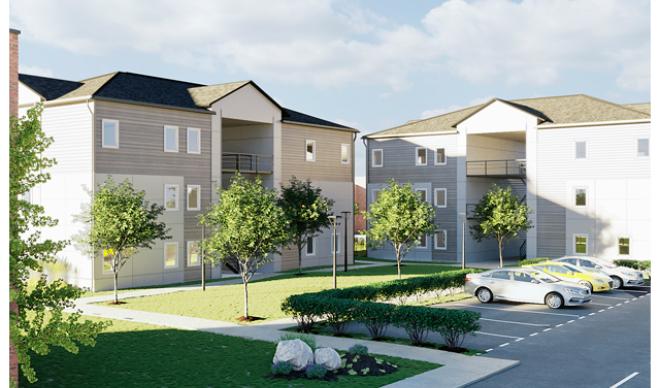 Rendering of new housing