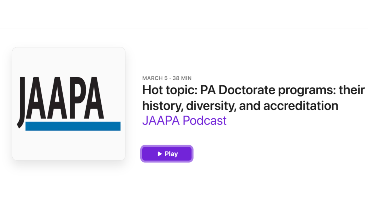 Dr. Kari Bernard, director of the Doctor of Medical Science (DMSc) program, featured on National Podcast Discussing the Future of PA Doctorate Education